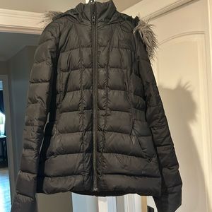 Hooded down jacket